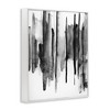 Stupell Industries Vertical Black Ink Strokes Abstract Watercolor Over White Framed Giclee Art - 3 of 4