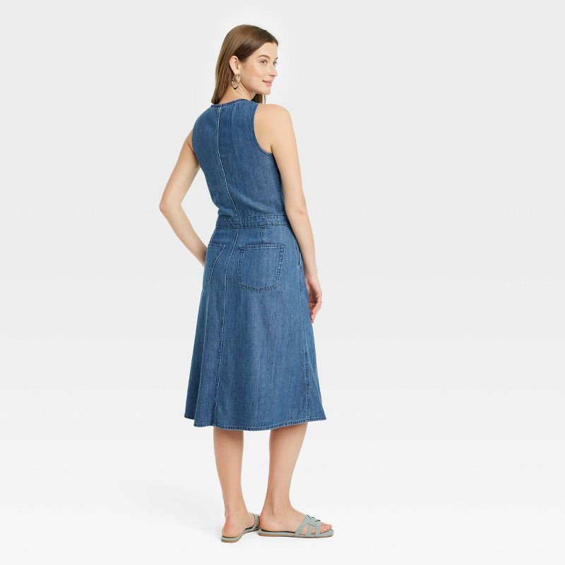 Women's Denim Midi Dress - Universal Thread™ Sky Blue, 3 of 5