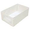 4Pcs Foldable Linen Clothing Storage Bin with Visible Clear Window Convenient Handle Multipurpose Collapsible Storage Basket Closet Fabric Container - 3 of 4