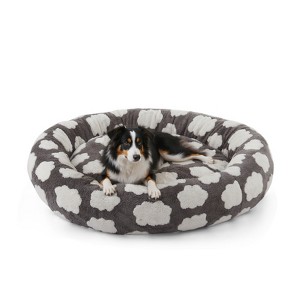 JOEJOY Dog Beds Large Sized Dog - Washable Furry Pet Beds, Round Orthopedic Corduroy Fleece Puppy Beds with Removable Zipper Cover - 1 of 4