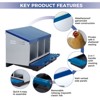 Chicken Nesting Boxes, 4 Compartment Metal Roll Away Nest Box for Chicken and Poultry to Collect Eggs, Chicken Laying Box for Chicken Coop - 3 of 4