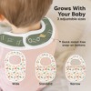 KeaBabies 8pk Organic Baby Bibs for Boy, Baby Drool Bib for Toddler Boys, Girls, Newborn Baby Teething Bibs - 4 of 4