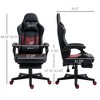 Racing Gaming Chair Diamond PU Leather Office Gamer Chair High Back Swivel Recliner with Footrest, Lumbar Support, Adjustable Height - 3 of 4