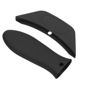 Unique Bargains Silicone Hot Assist Frying Cookware Pan Pot Handle Holders 2 Pcs - 1 of 4