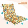 EAGLE PEAK Tufted Outdoor/Indoor High Back Patio Chair Cushions, Set of 2, 46'' x 22'' - 3 of 4