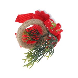 Unique Bargains Napkin Rings Fabric Red 1 Pc - 1 of 3