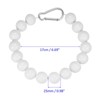 Unique Bargains Stainless Steel Indoor Outdoor 16 Beads Durable Flag Pole Beaded Retainer Ring 0.98" - 2 of 4