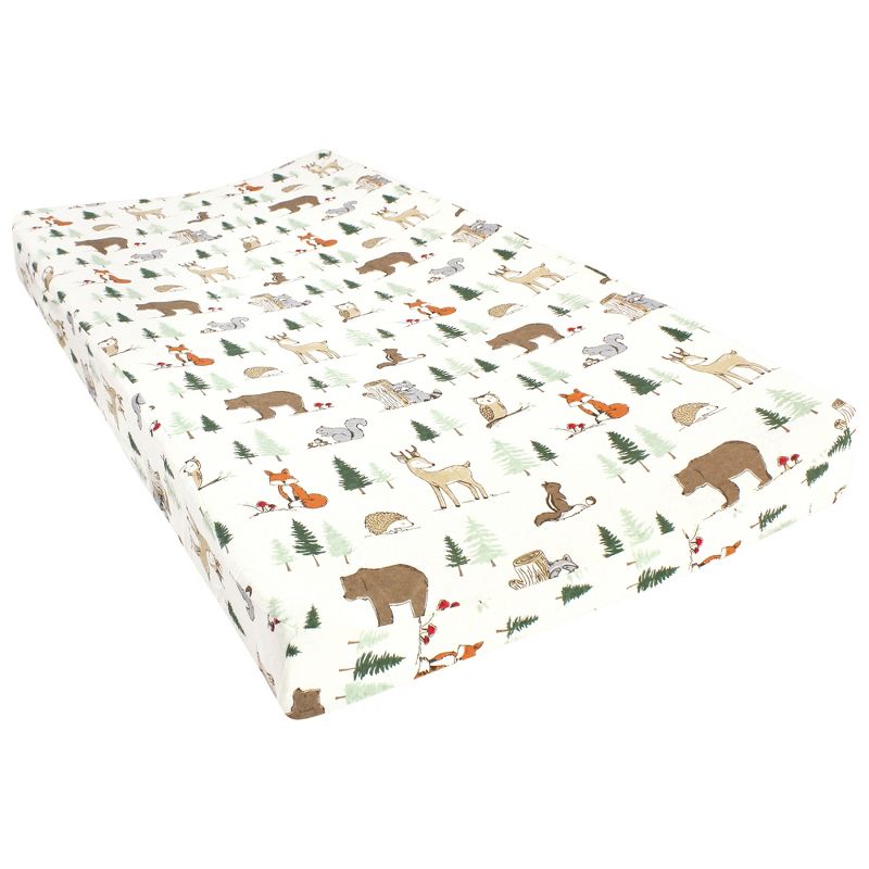 Hudson Baby Cotton Changing Pad Cover, Forest Animals, One Size, 3 of 5