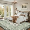 Area Rugs for Living Room Botanical Cottagecore Rug Floral Leaf Pattern Accent Rug Soft Vintage Low Pile Non-Slip Rug - 2 of 4