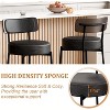 DYHOME 24 inches Bar Stools Set of 3, Counter Height Bar Stools with Leather Pad Wood Back, Leather Upholstered Bar stools for Kitchen Island, Cafe - 4 of 4