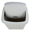 LunaLulinlk Gray 13 Gallon Kitchen Trash Can, Plastic Twist Top Kitchen Trash Can - 4 of 4