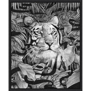 Amanti Art Weaver Original Tiger by Ec Mazur Framed Canvas Wall Art - 1 of 4
