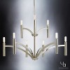 Urban Ambiance Luxury Modern Modern Chandelier,  21-3/4"H x 32"W,  Polished Nickel Finish, UHP2276 - 3 of 4