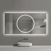 Whisen Smart Wall Mounted Bathroom Mirror, Touch Screen Anti-fog Mirror with 3 Colors and 6 level Dimmable, Horizontal - Antique Silver - 2 of 4