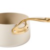 Bloomhouse 3 Quart Heavy Duty Aluminum Premium Ceramic Nonstick Saucepan with Lid - Linen White - 4 of 4