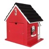 Home Bazaar 9" Hen House Wood Bird House Red - 3 of 3