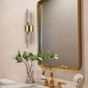 Claxy Modern Gold Metal Wall Sconce with Beautiful Crystal Clear Glass Rods for Bathroom Set of 2 - 4 of 4