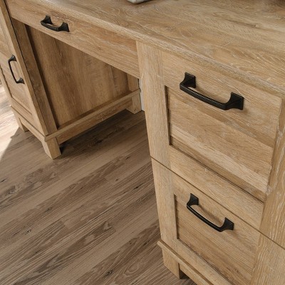 Orchard Oak Double Pedestal Desk with Storage