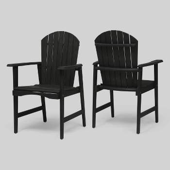 2pk Malibu Acacia Wood Patio Adirondack Dining Chairs - Christopher Knight Home