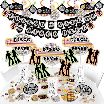 Big Dot of Happiness 70's Disco - 1970s Disco Fever Party Supplies - Banner Decoration Kit - Fundle Bundle