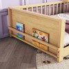 NicBex Twin Size Floor Platform Bed,Toddler Floor Bed with Built-in Book Storage Rack,Montessori Floor Bed for Kids,Wood Slats Support - 4 of 4