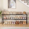 Long Shoe Rack - Shoe Organizer, Shoe Rack for Closet, Front Door, Entryway, Garage, Stackable, Free Standing Shoe Organizer - 4 of 4