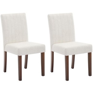 Dining Chair Set, 2 Pcs Modern Basic Dining Seat, with Sturdy Wood Legs, Dining Chair with Cushion, Kitchen Chairs - 1 of 4