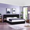King Size Upholstered Platform Bed with 2 Shelves, 3 Reading Lamps and USB Port - 2 of 4