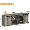 70" TV Stand for 75 Inch TVs, Entertainment Center and Media Furniture with Sliding Barn Doors & Storage Cabinets,  Modern TV Console Table - 2 of 4
