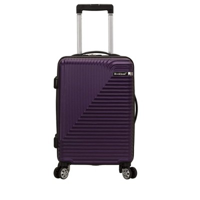 Rockland Star Trail Hardside Spinner Wheel Luggage Purple Carry-On 20-Inch
