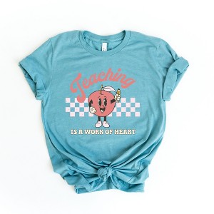 Simply Sage Market Women's Retro Teaching Is A Work Of Heart Short Sleeve Graphic Tee - 1 of 2