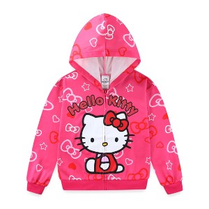 Hello Kitty Sanrio Girls Zip Up Hoodie for Toddler and Big Kids - 1 of 4