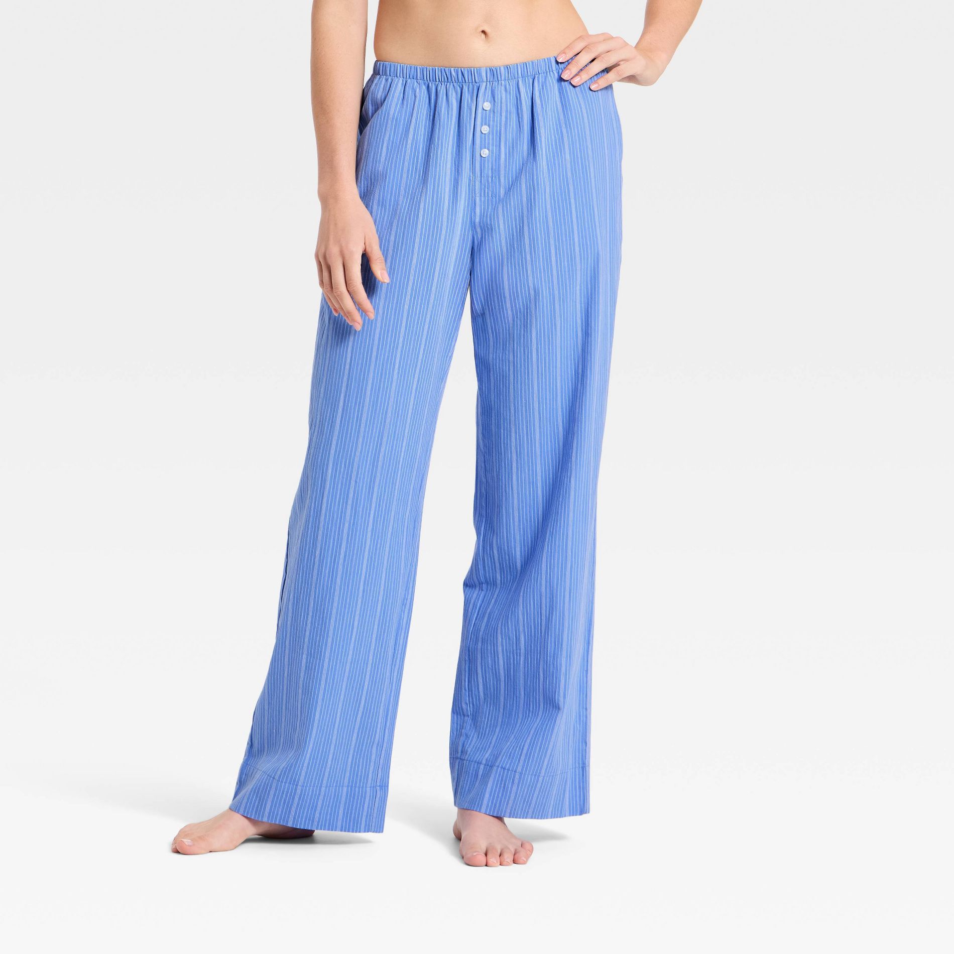 Women's Striped Cotton Blend Pajama Pants - Auden™