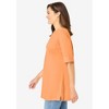 Woman Within Plus Size Perfect Cuffed Elbow-Sleeve Boat-Neck Tee - 4 of 4