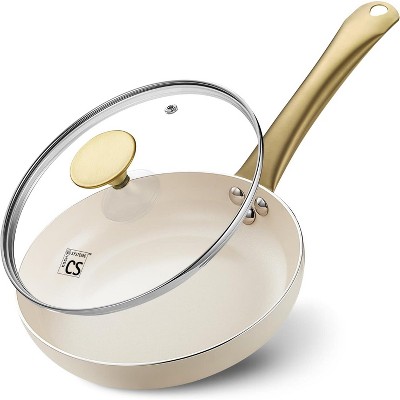 KOCH SYSTEME CS Nonstick Omelet Pan with Golden Handle