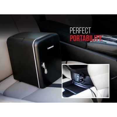 Compact Black Dry Erase Mini Fridge with Heating and Cooling