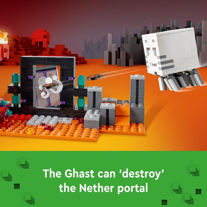 LEGO Minecraft The Nether Portal Ambush Building Toy 21255, 6 of 10