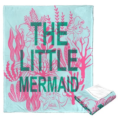 Disney Little Mermaid Classic Coral Reef Silk Touch Throw Blanket : Target