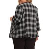 Agnes Orinda Women's Plus Size Plaid 3/4 Sleeves Work Office Open Front Pockets Blazers - 4 of 4