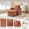 Multifunctional lazy person sofa, recliner can be stored storage backrest with cell phone bracket chenille single leisure chair - 4 of 4
