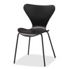 4pc Jaden Plastic and Metal Dining Chair Set - Baxton Studio - 2 of 4
