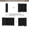 NicBex 8-panel Display 5.6' Room Divider Portable Wooden Folding Privacy Screen Louvered Freestanding Wall Partition for Home & Office, Black - 2 of 4