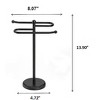 Home Mart Goods Matte Black Stainless Steel S-Design Fingertip Towel Holder With Heavy Base - 2 of 4