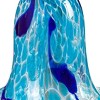 Evergreen Art Glass Speckle Blue Floral Shaped Bell Chime - 4 of 4
