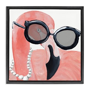 Stupell Industries Flamingo with Glam Pearls, 25" x 25" - 1 of 4