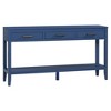 3-Drawer Painted Console Table with Bottom Shelf & Iron Handles for Living Room, Hallway, Kitchen, Bedroom, Office - 4 of 4