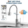 Stainless Steel Utility Sink, Workbench & Storage Drawer, Includes Pull-Out Faucet & Knife Rack, Adjustable Legs for Kitchen, Garage, Laundry - 4 of 4