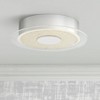 Possini Euro Design Modern Ceiling Light Flush Mount Fixture 11" Wide Chrome LED Round Crystal Sand Clear Acrylic Ring for Bedroom Kitchen Living Room - 2 of 4