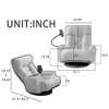 Adjustable Head Waist Game Chair 360 Degree Rotatable Sofa Chair 5-Angle Ergonomic Built-in Spring Seat Folded Packaging Living Room Leisure - 4 of 4