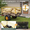 AMERLIFE Tow-Behind Dump Cart,Heavy-Duty Garden Utility Trailer, Removable Sides & Handle, ATV/UTV Lawn Mower Tractor - 4 of 4